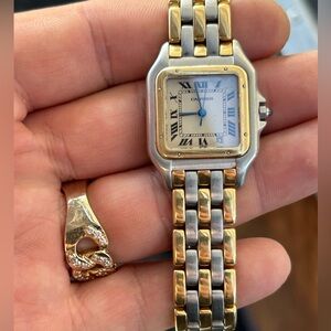 CARTIER ~ PANTHÈRE DE CARTIER DATE WATCH 18K STAINLESS